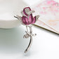 Rose Crystal Brooch Temperament Ladies Coat Jewelry Wedding Bridal Corsage