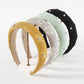 F4925 Simple Small Fresh Fashion Geometric Headband Candy Color Rhinestone Sponge Fabric Flower Headband