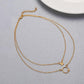 Simple double-layer butterfly necklace ins niche design net red sweet clavicle chain retro stacked necklace