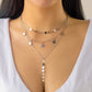 Jewelry simple star-shaped long sequin Y-shaped necklace female personality versatile multi-layer tassel necklace