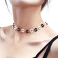 Jewelry small fresh black and white gradient small daisy imitation pearl necklace female beach single-layer necklace