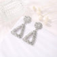 Creative Jewelry Fashion Trend Personality Metal Stud Earrings Gold Frosted Hollow Triangular Earrings Female