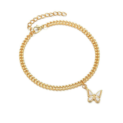 Jewelry Summer Beach Chain Foot Decoration Simple Ins Temperament Butterfly Anklet Female