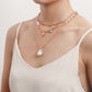 Jewelry trendy multi-layer special-shaped imitation pearl love pendant necklace female ins explosion