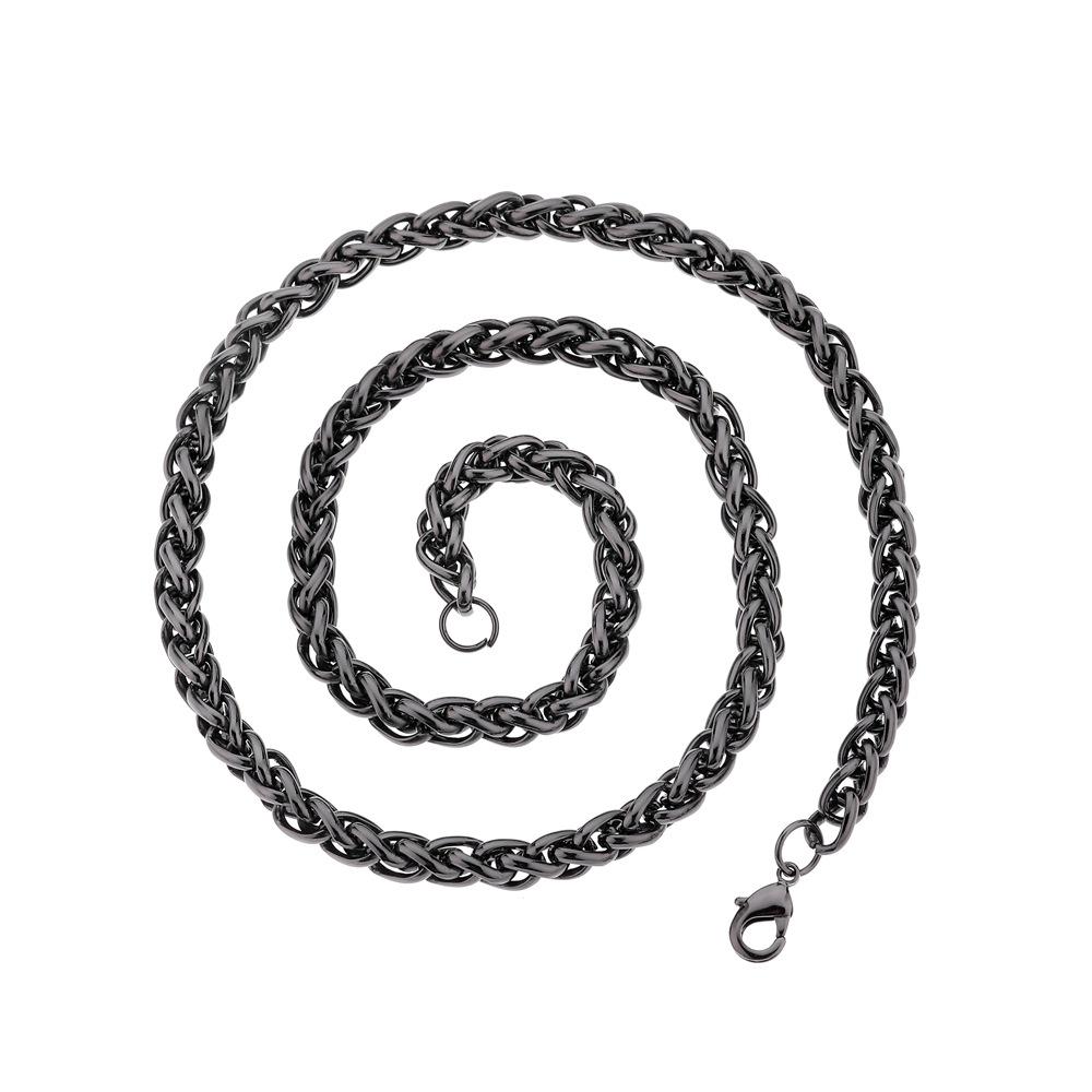 Fashion Hip Hop Necklace Trend Men Flower Basket Chain Single Chain Iron Chain Jewelry