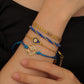 Ins fashion four-piece set of ocean heart map hand-woven bracelet bohemian trend fresh jewelry