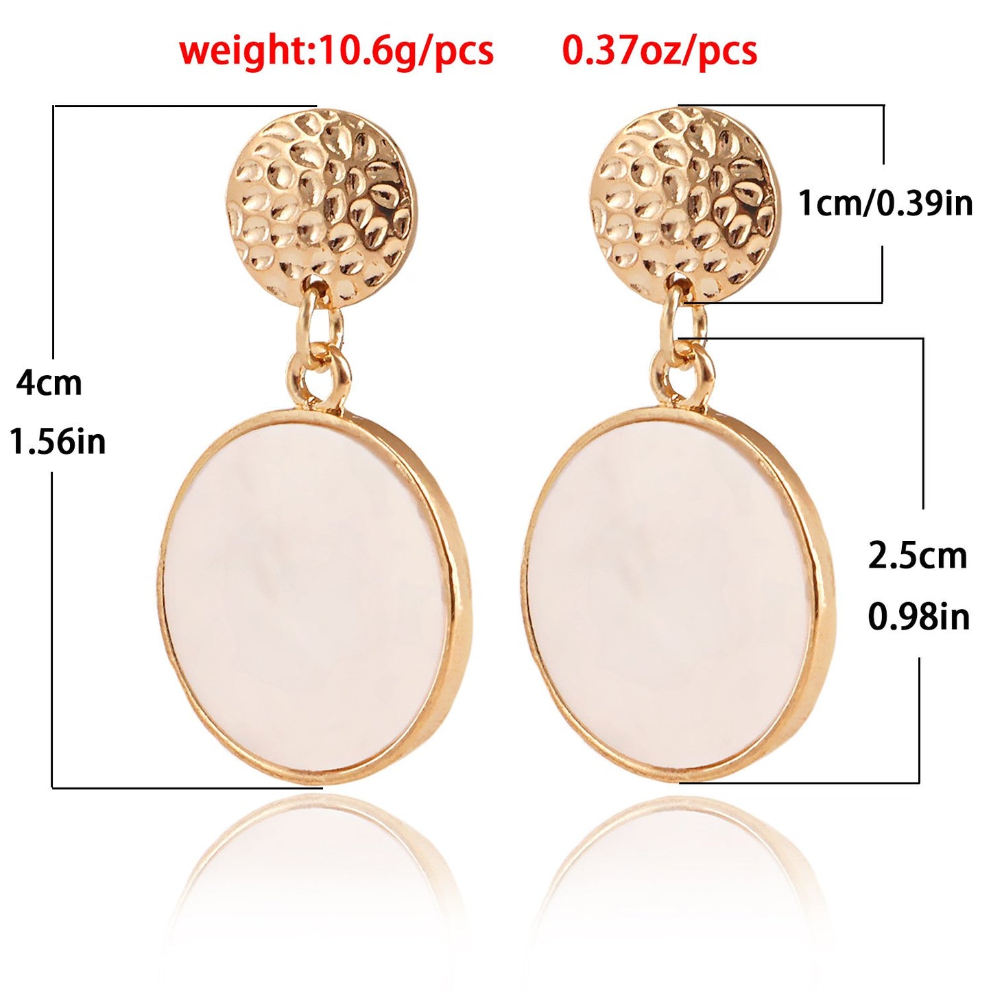Jewelry ins geometric exaggerated large ring mother-of-pearl pendant earrings female hot girl trendy cool earrings