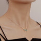 Jewelry Personality Emerald Butterfly Pendant Necklace Clavicle Chain Female Trendy Cool Fashion Cold Necklace