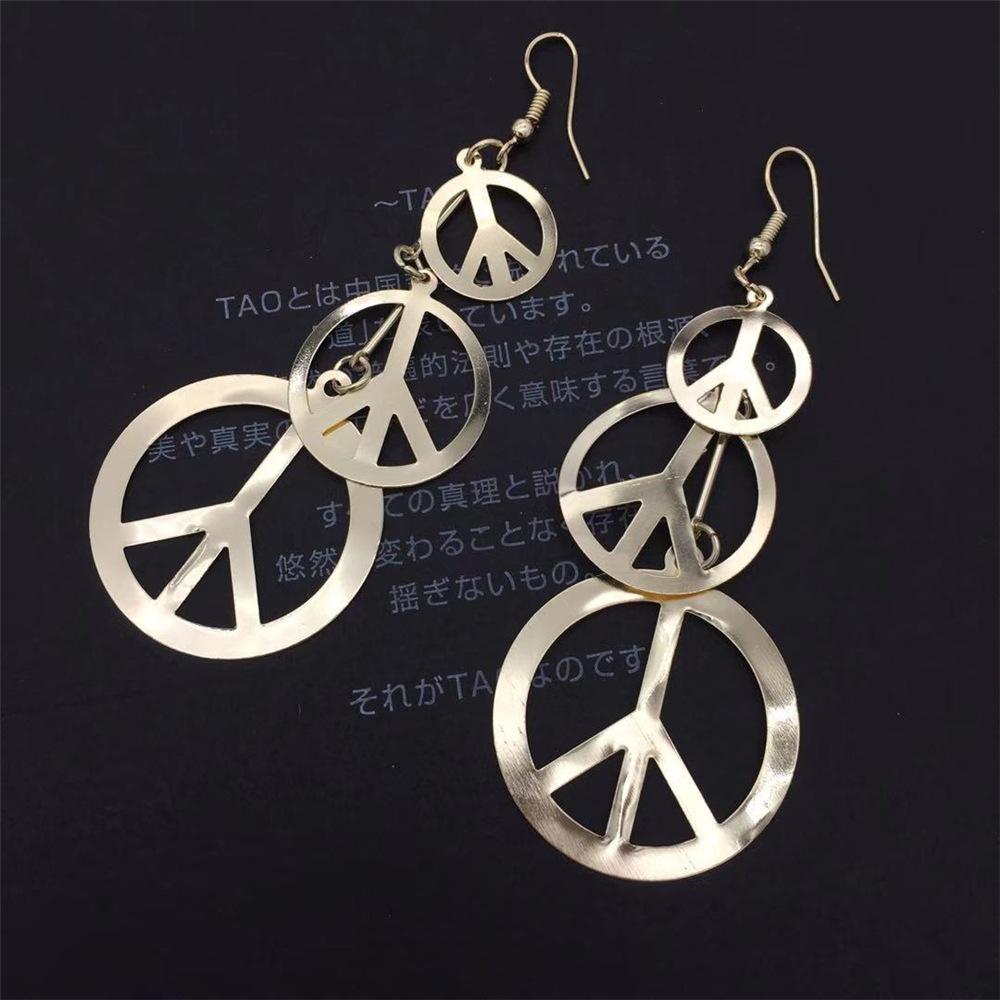 Peace Sign Size String Fashion Ladies Earrings Vintage Earrings