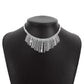 N1553 Claw Chain Tassel Necklace Night Shining Rhinestone Geometric Necklace Exaggerated Vintage Necklace