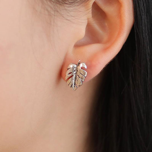 Creative Earrings Fashion Design Turtle Leaf Earrings Alloy Plating Leaf Stud Earrings