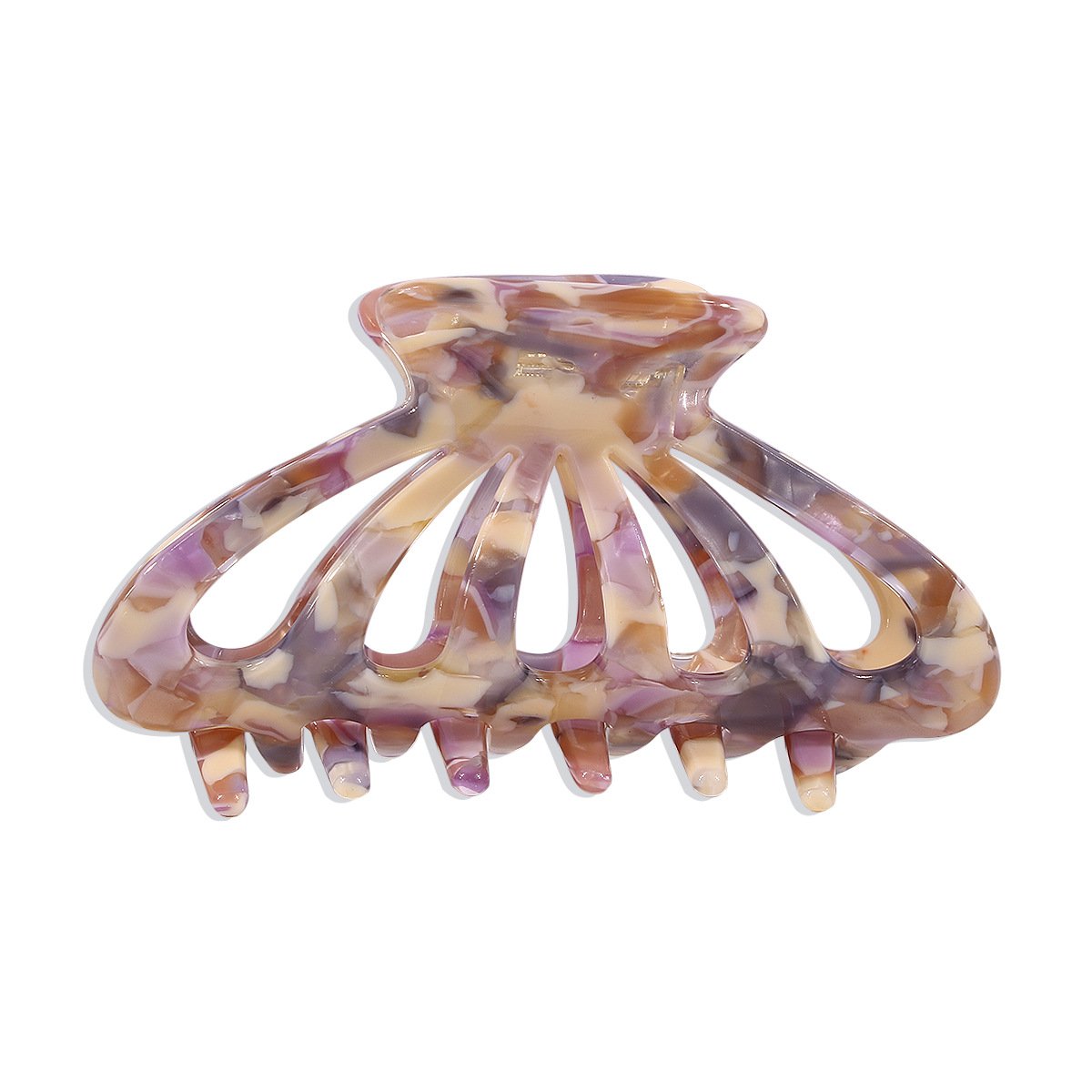 F436 Summer Colorful Net Red Simple Shark Clip Acrylic Plate Hollow Clip Clip Elegant Atmosphere Hairstyle