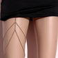 Fashion Ethnic Double Tassel Leg Chain Women Metal Chain Sexy Thigh Chain Simple Vacation Accessories