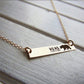 Simple Fashion Mother Bear Necklace Clavicle Chain Alloy MAMA Pendant Necklace Mother's Day Gift