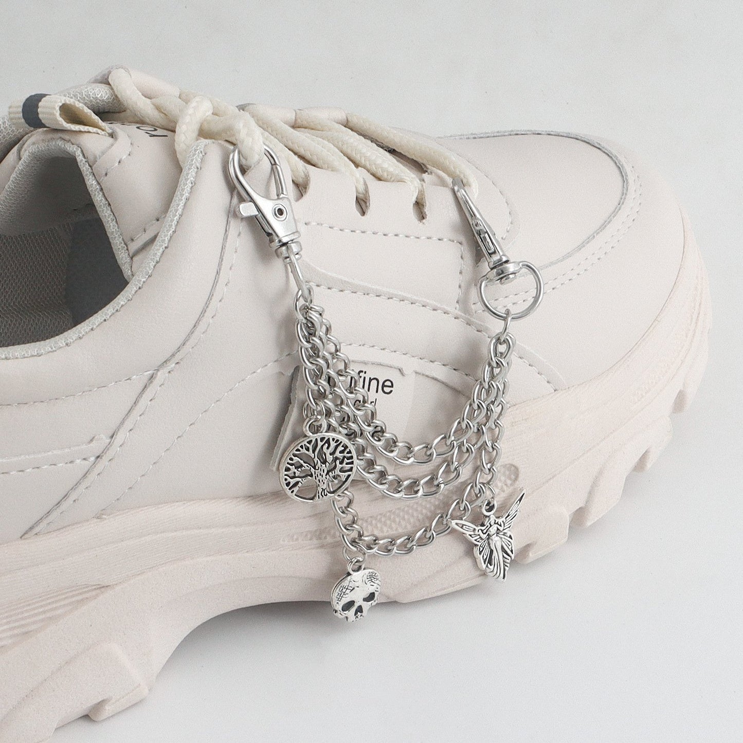 Jewelry fashion sports tree of life metal shoe chain accessories non-fading ins cool shoe accessories
