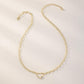 N8225 Popular Alloy Diamond Heart Necklace Temperament Retro Alloy Chain Personality Lock Necklace