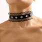 N1835 personality lace leather sexy choker collar gothic creative retro necklace