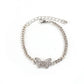 Flash diamond butterfly spring and summer tide necklace female ins all-match cold collarbone chain bracelet