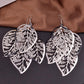 Multi-level Hollow Leaf Metal Earrings Temperament Ladies Party Earrings
