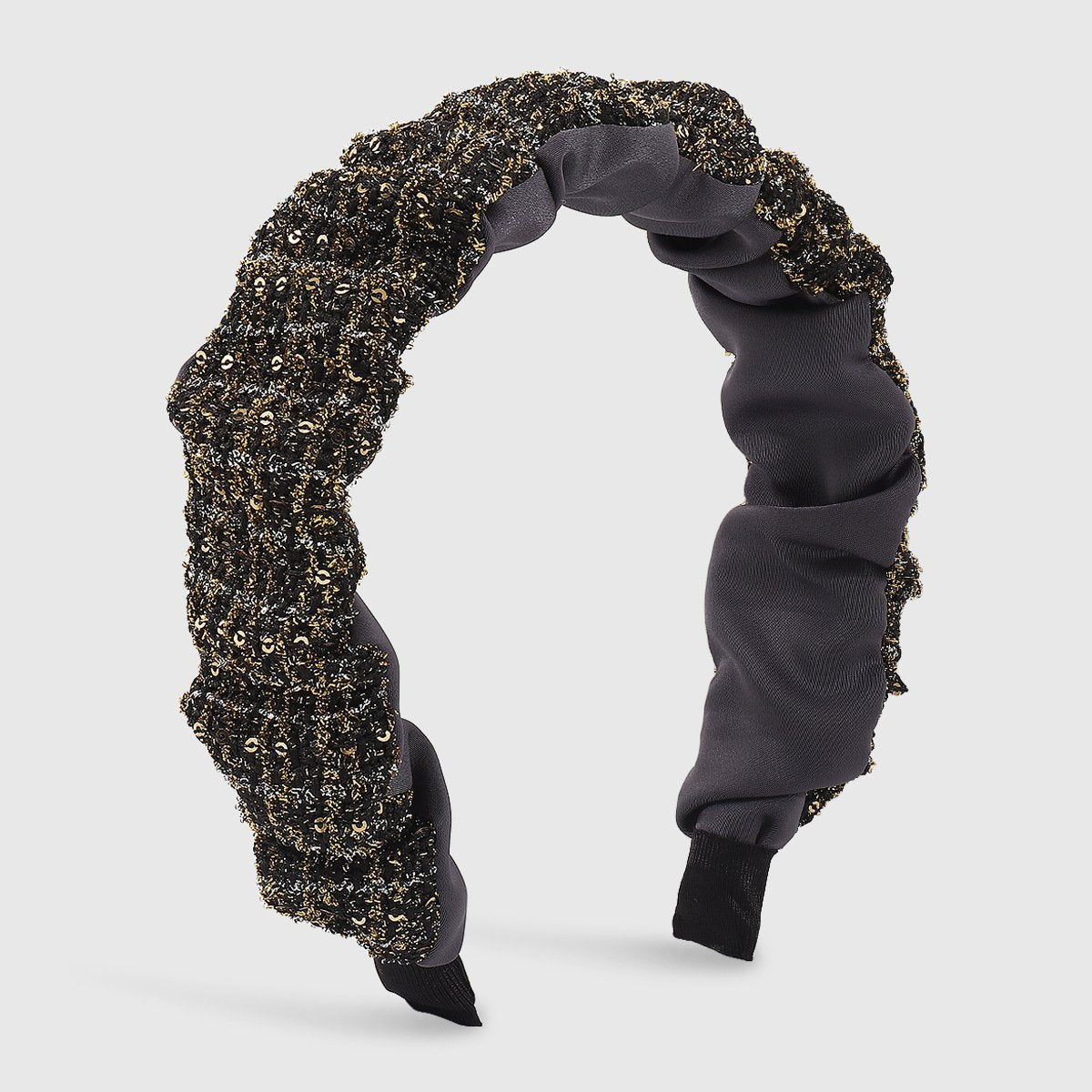 F5125 Creative Large Intestine Fold Headband Autumn and Winter Series Braided Contrasting Color Fabric Fashion Geometric Headband
