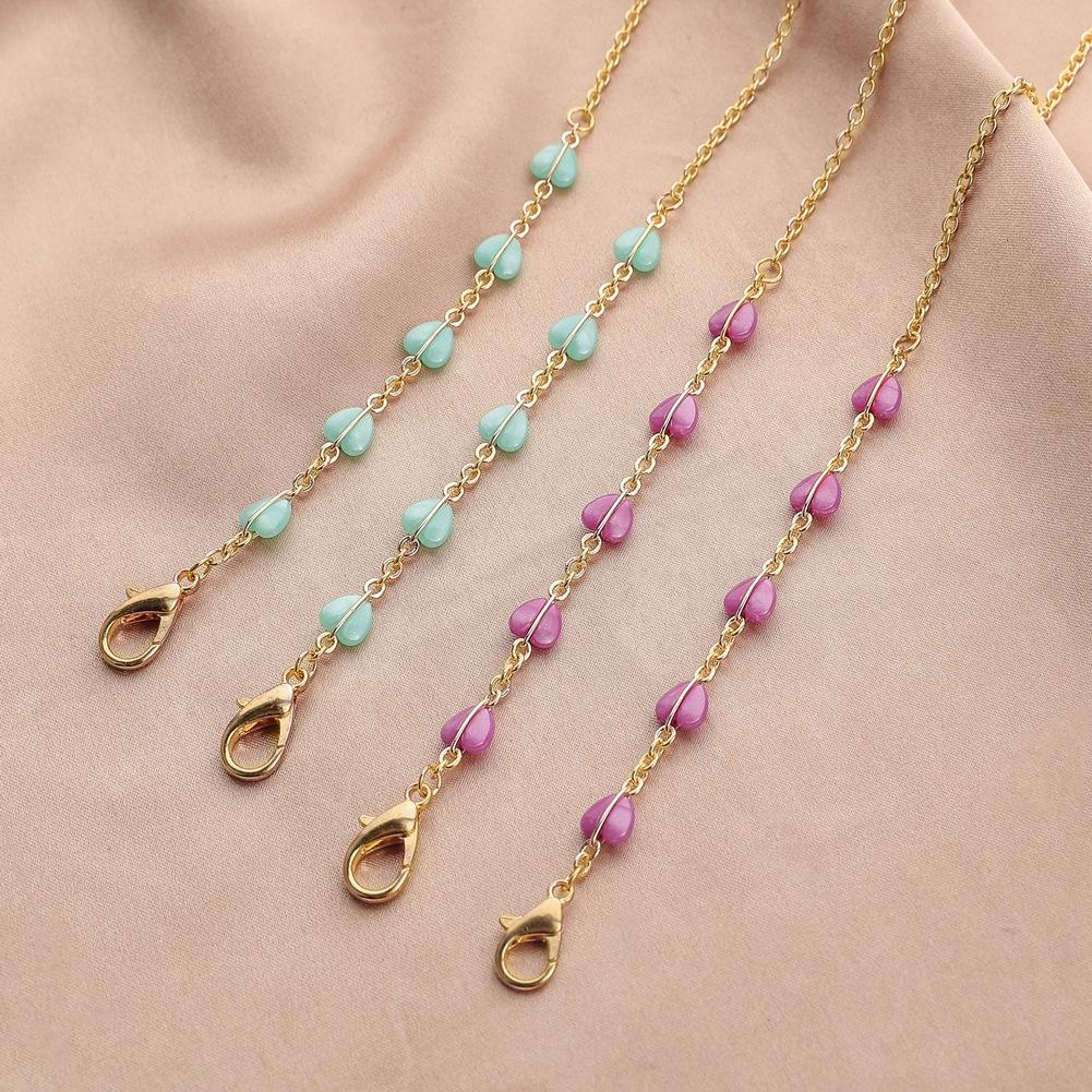 Jewelry fashion gold love mask chain simple multi-purpose anti-lost anti-drop glasses chain accessories