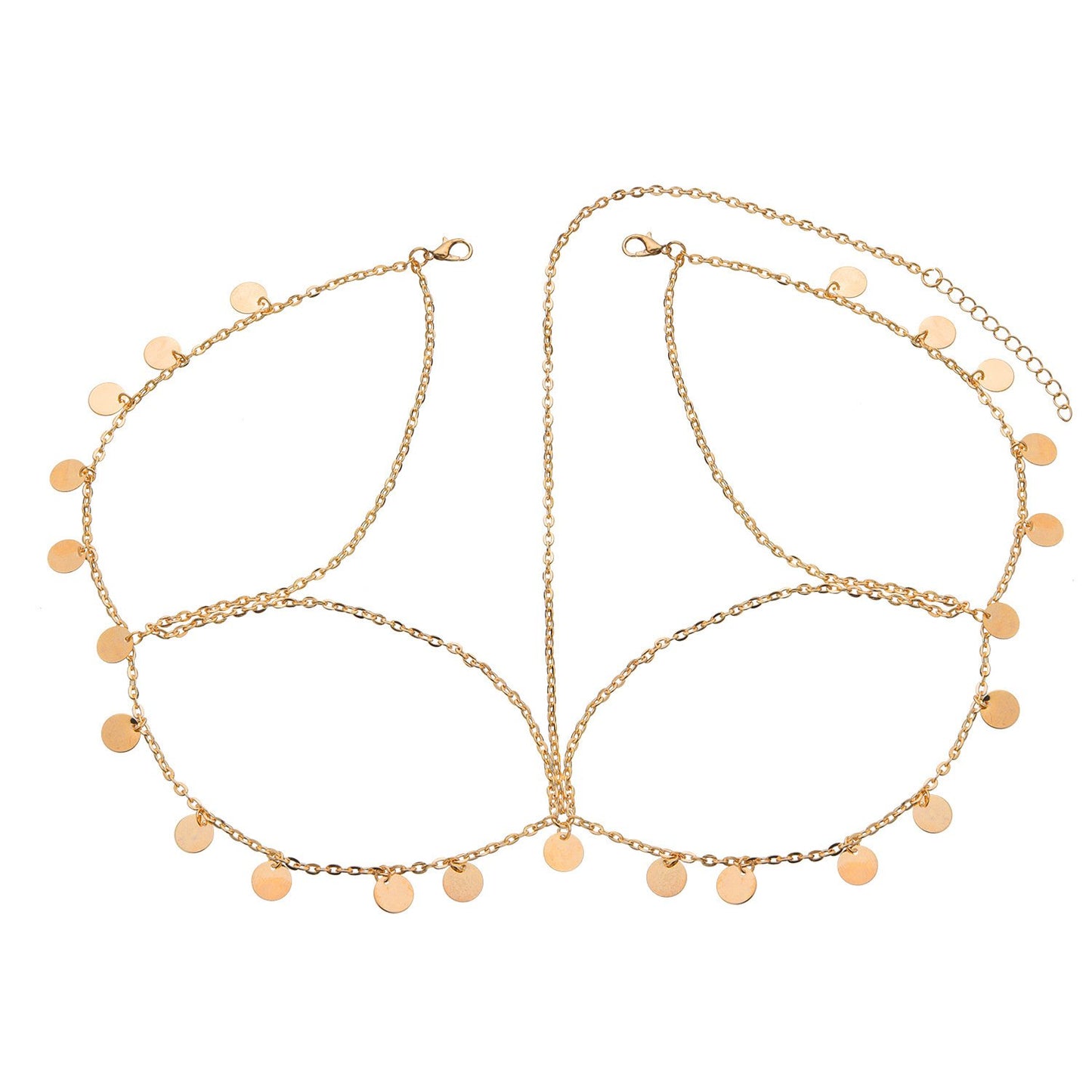 Street shot super shiny sequins wave tassel chain headdress headband hair accessories