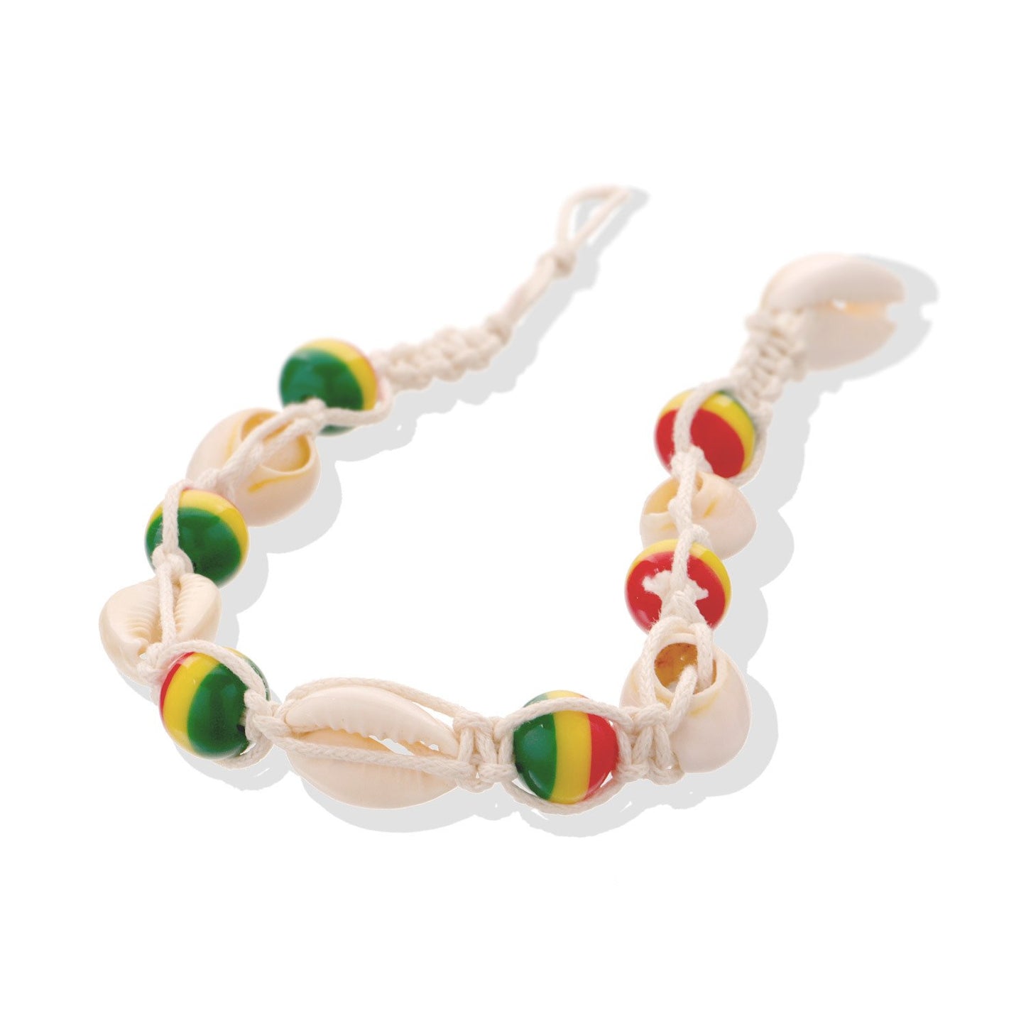 Accessories hand-woven rope colorful beads shell pendant popular beach anklet for women