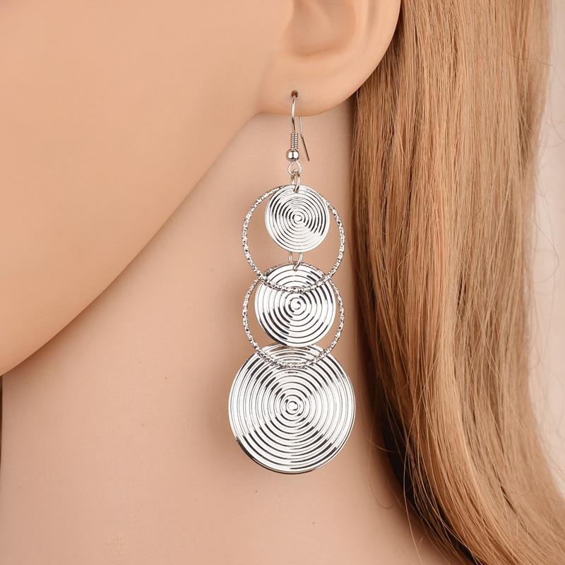 Temperament female circle long fashion earrings exaggerated earrings earhook earrings