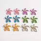 E1165 Fashion Alloy Drip Oil Flower Polka Dot Earrings Spring Summer Temperament Colorful Sweet Earrings
