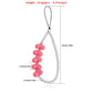 Jewelry Pink Exaggerated Geometric Love Mobile Phone Chain Female Acrylic Pearl Mobile Phone Anti-lost Lanyard