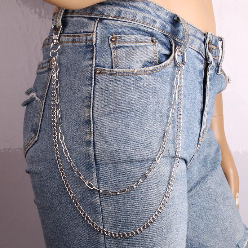 Metal Waist Chain Punk Rock All-Match Night Jeans Decorative Ring Pendant Pants Accessories
