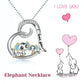 Jewelry Mother and Child Elephant Love Pendant Necklace Female Niche Design Sense Cute Cartoon Animal Jewelry