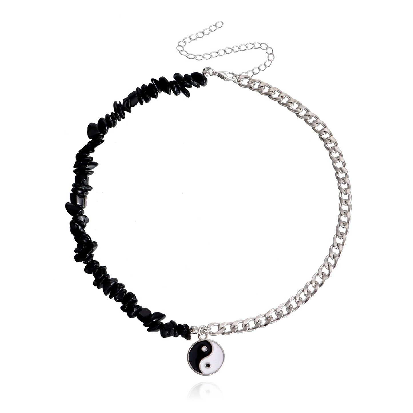 Jewelry punk little angel sweet cool dripping oil Tai Chi gossip necklace women's necklace does not fade