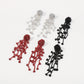 E199 Niche Beaded Design Sense Fashion Earrings Rice Beads Resin Flower Long Tassel Earrings Women