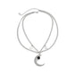 Jewelry Retro Sweet Cool Crescent Moon Star Tassel Necklace Female Simple Geometric Metal Chain Necklace