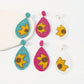 E1671 Ethnic Fashion Earrings Bohemian Vacation Leisure Earrings Sun Flower Contrasting Color Earrings