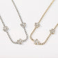 N1649 Temperament single-layer necklace claw chain rhinestone flower light luxury necklace simple personality show necklace