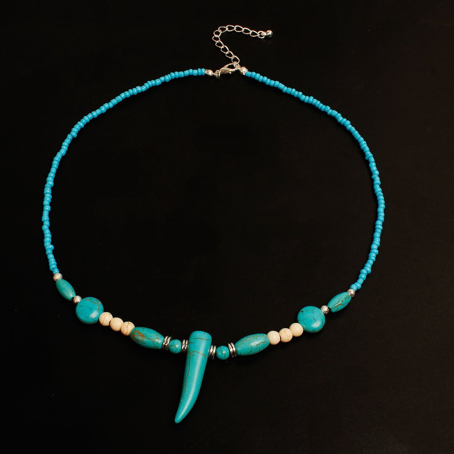 Jewelry Ivory Beads Turquoise Necklace Ladies Fashionable Simple Short Money Jewelry