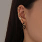 Retro leopard print earrings personalized earrings unique earrings women's five-pointed star ear bone clip niche earrings without ear holes mixed batch