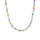 Fashion Color Peach Heart Necklace Beach Vacation Color Rice Bead Necklace Clavicle Chain Jewelry