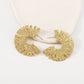 E194 Exaggerated metal C-shaped earrings ZA personality geometric heavy texture retro simple earrings