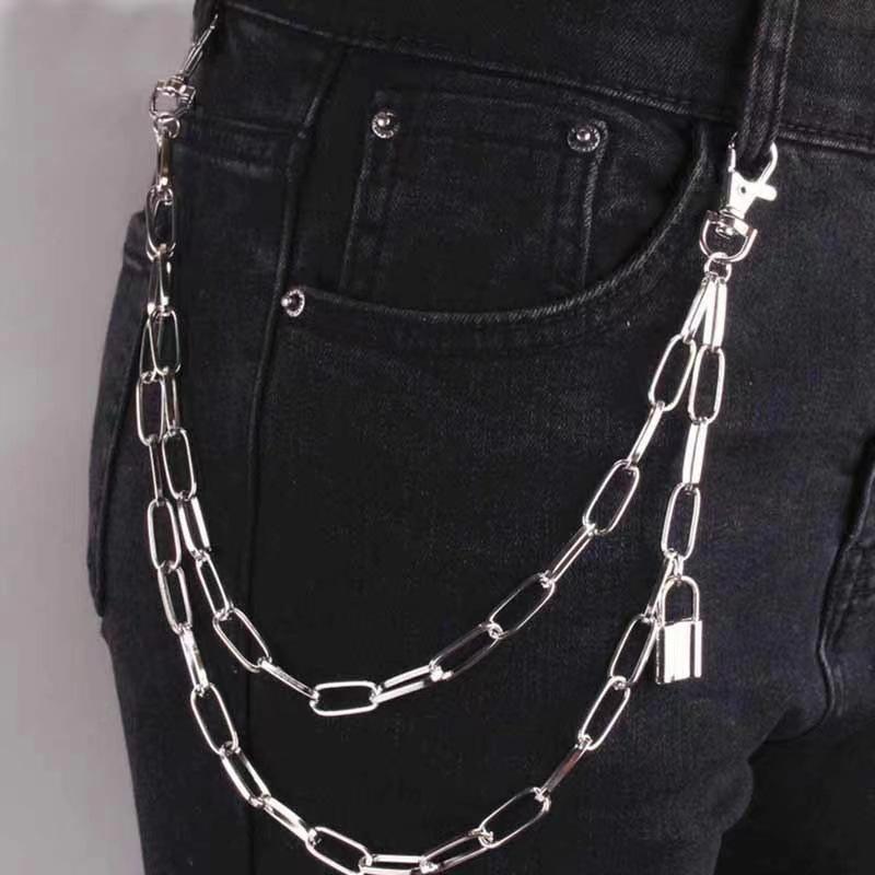 Rock Metal Ring Pants Chain Punk Chain Trendy Personalized Belt Versatile Clothing Accessories