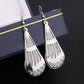Popular Fashion Exaggerated Water Drop Alloy Fence Frosted Earrings Boutique Earrings