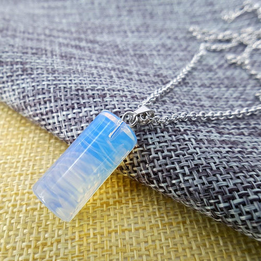 Opal Cylinder Pendant Pendulum Crystal Necklace Necklace Creative Natural Stone Clavicle Chain For Supply