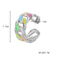 Jewelry niche design sense stainless steel color painting oil twist chain open ring