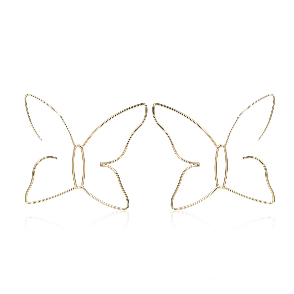 Jewelry Frosty Line Outline Earrings Simple Elegance Hollow Butterfly Earrings Women