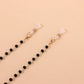 Ornament simple fashion black bead glasses chain ladies temperament multi-purpose mask non-slip lanyard