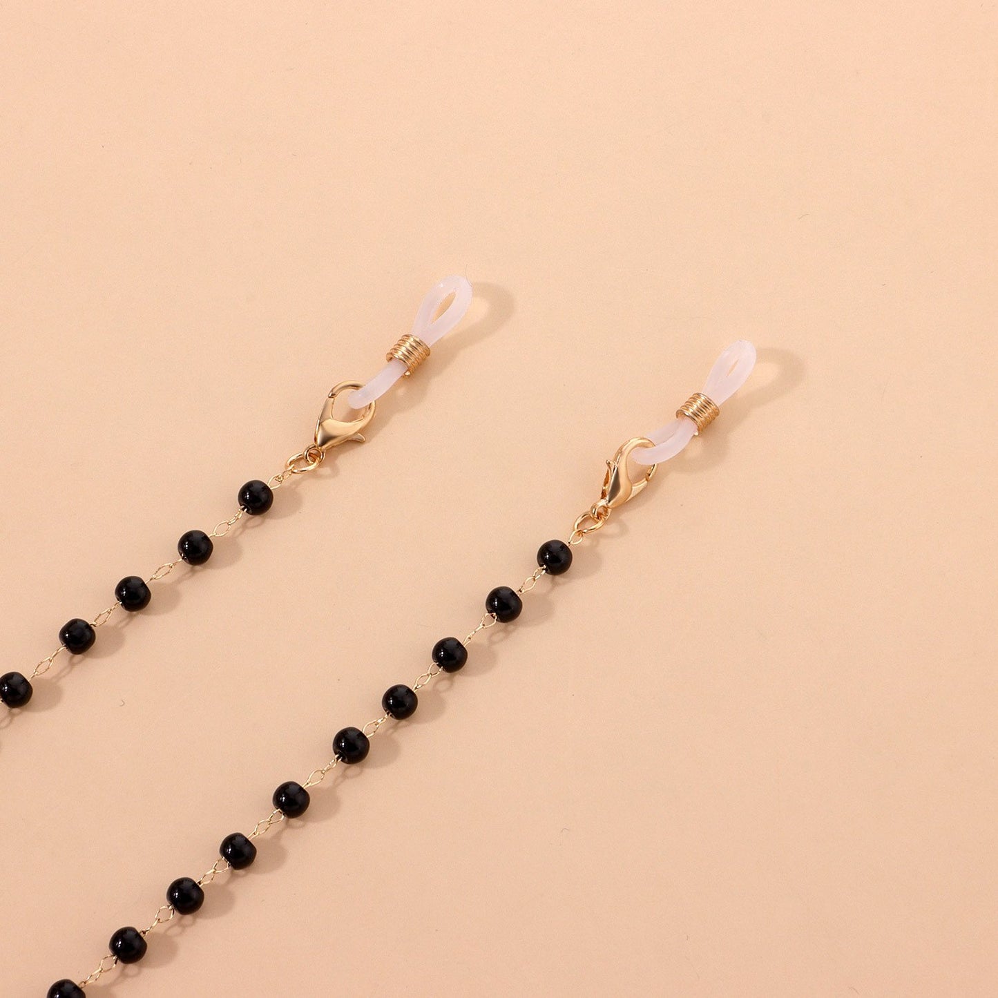 Ornament simple fashion black bead glasses chain ladies temperament multi-purpose mask non-slip lanyard