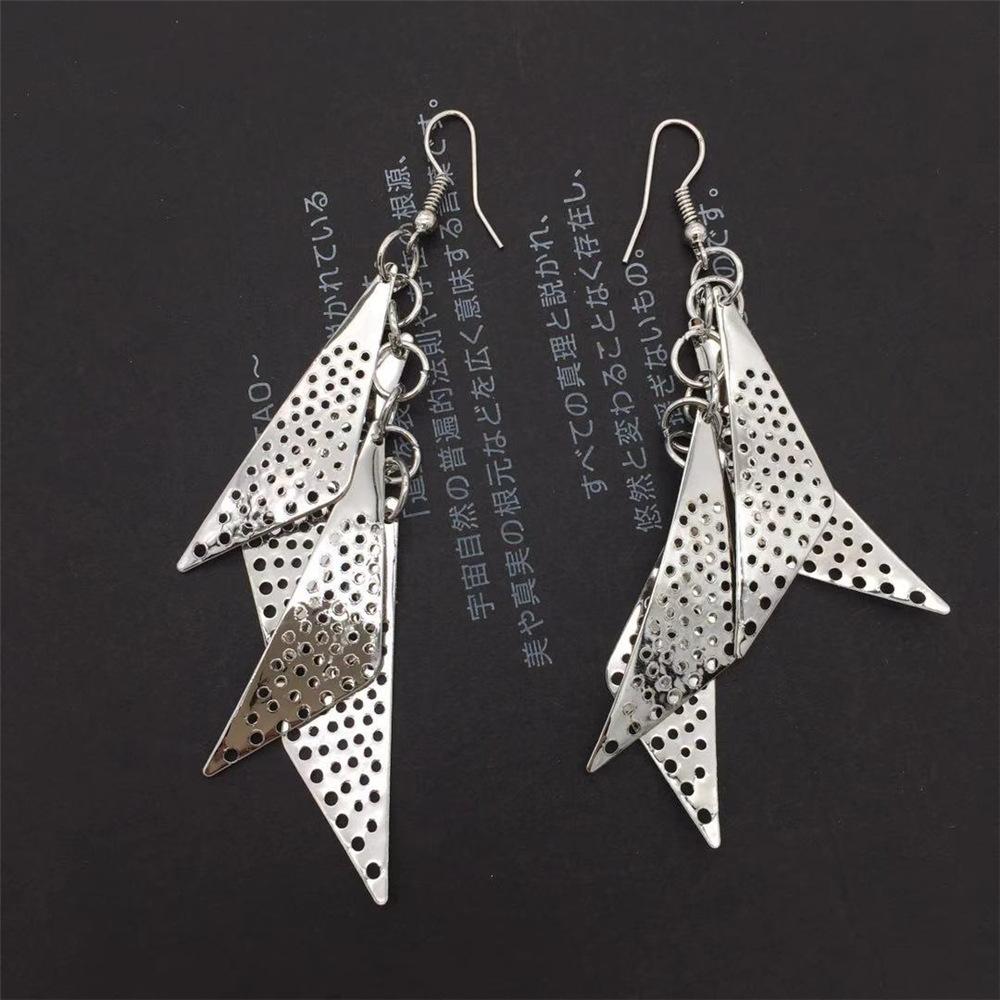 Triangular piece geometric earrings exaggerated earrings over eagle jewelry