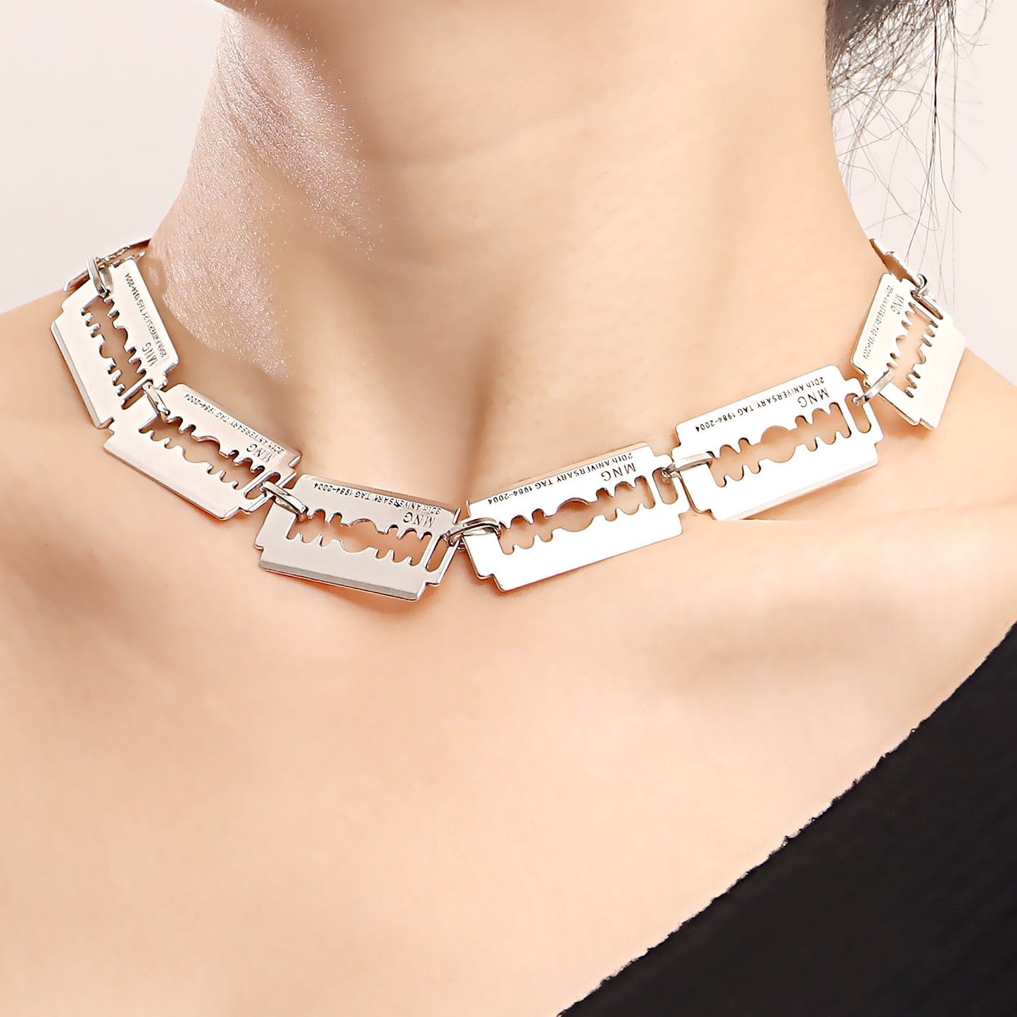 Jewelry ins haircut collar blade shape fashion punk hip-hop necklace female